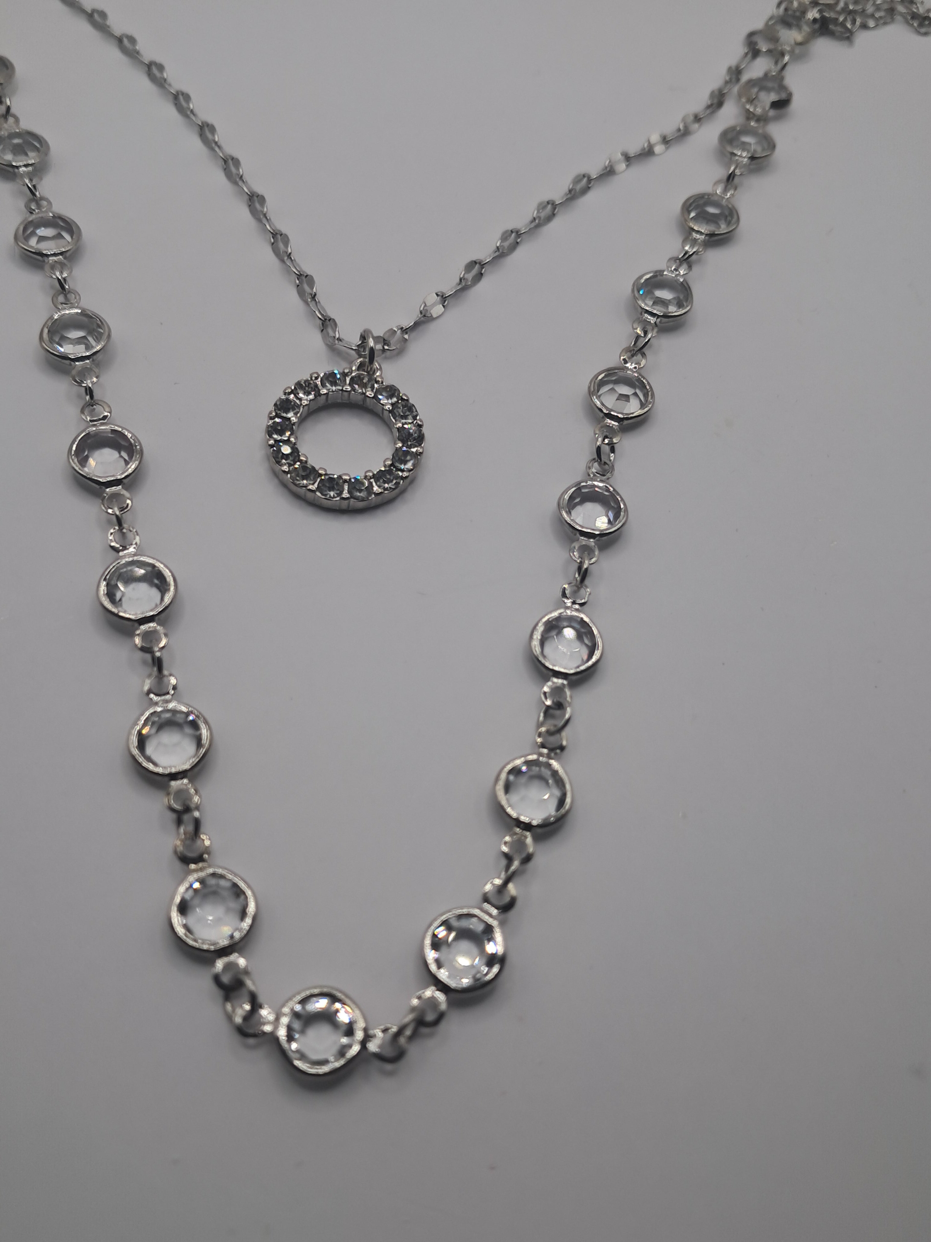 Pomina 2 Piece (15/16") Necklace with Round Pendant