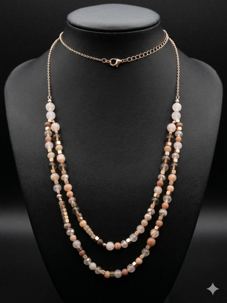 Pomina 2-layer Beaded Necklace