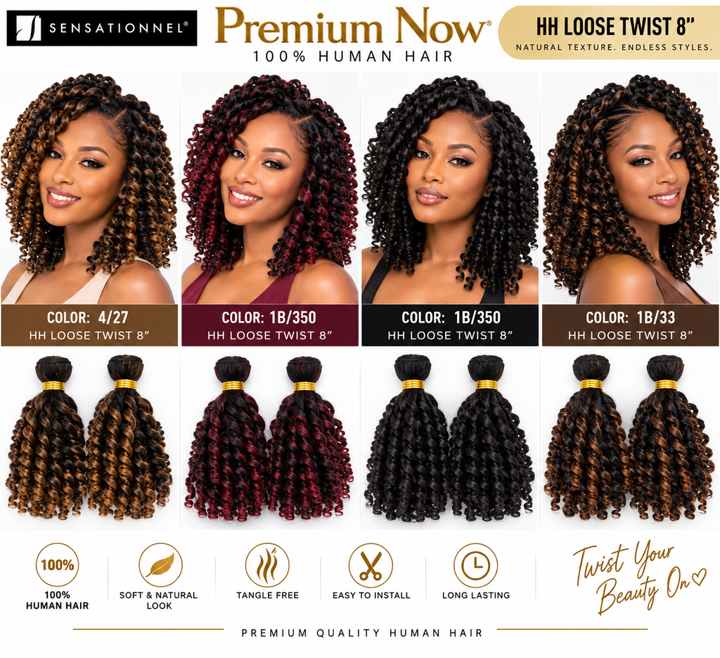 Boxed Curly Human Hair set, 8 inches, Premium now