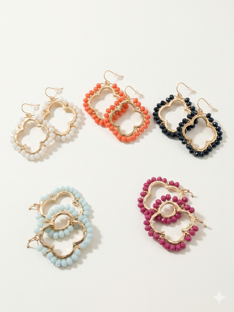 Pomina Beaded Drop Earring