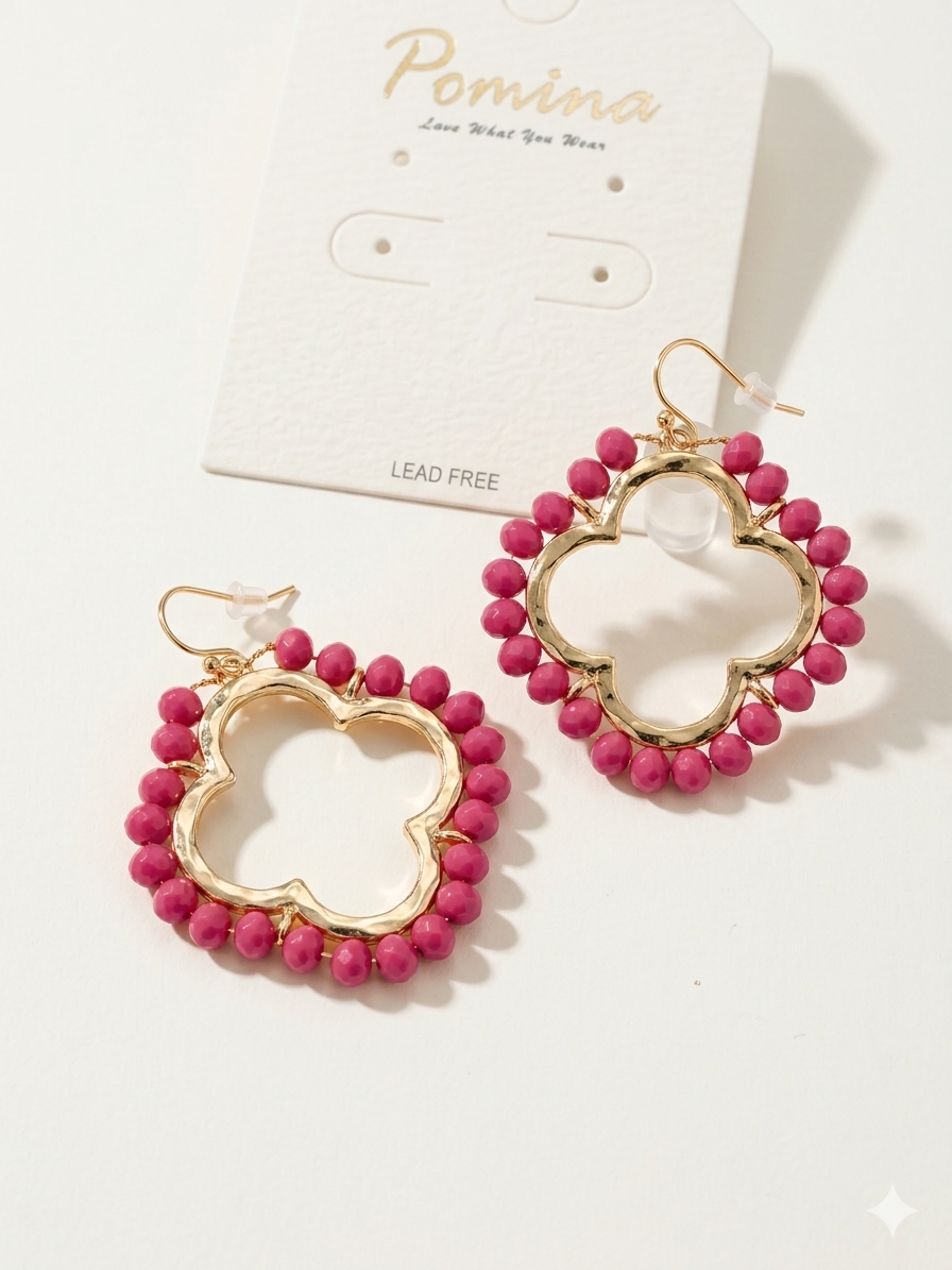 Pomina Beaded Drop Earring