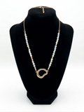 Pomina Beaded Necklace with asymmetrical shaped Pendant