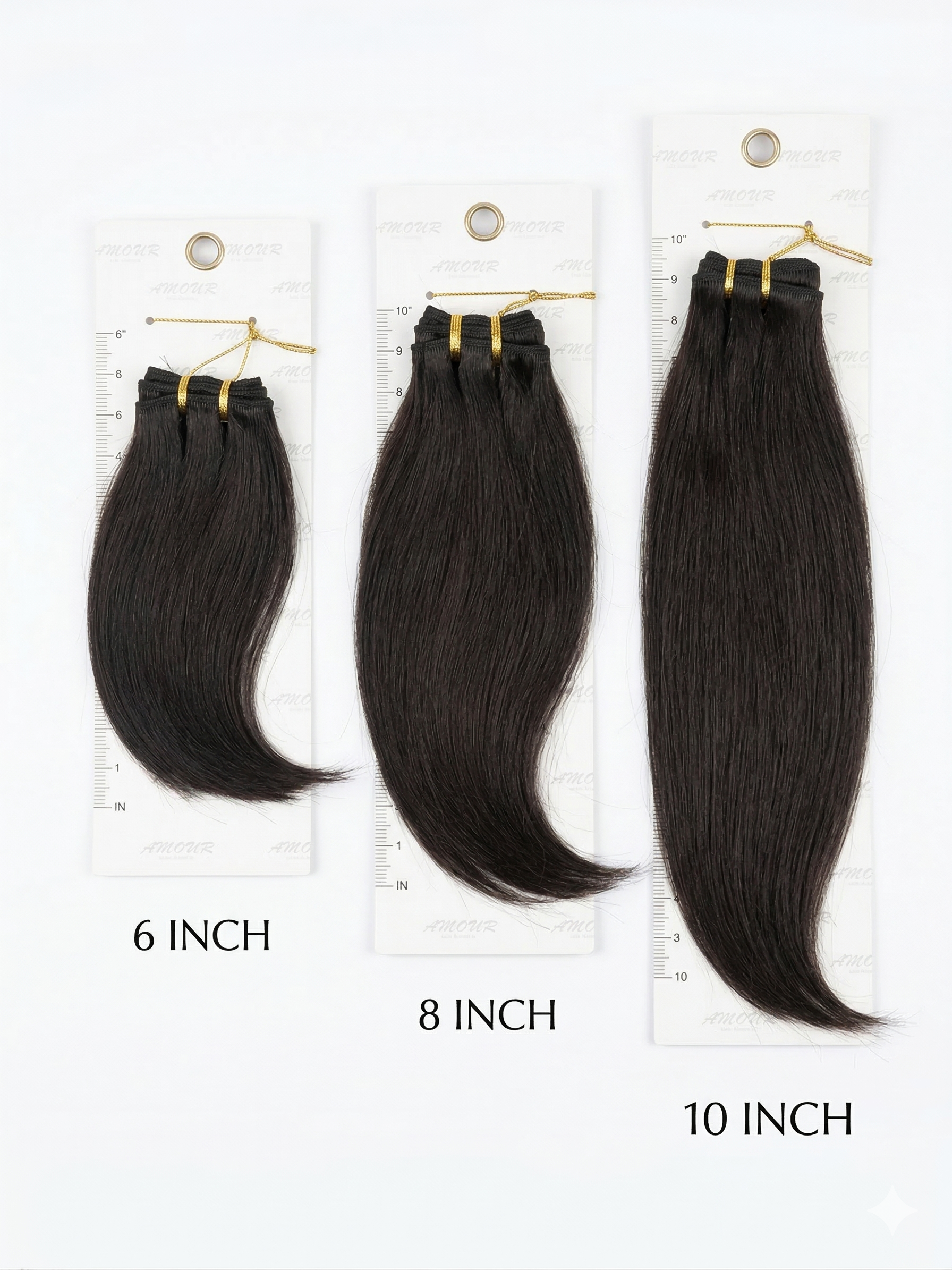 3 Pc Kanekalon Hair, 6,8,10 inches, Straight, Single Weft, Sew in, Quick weave