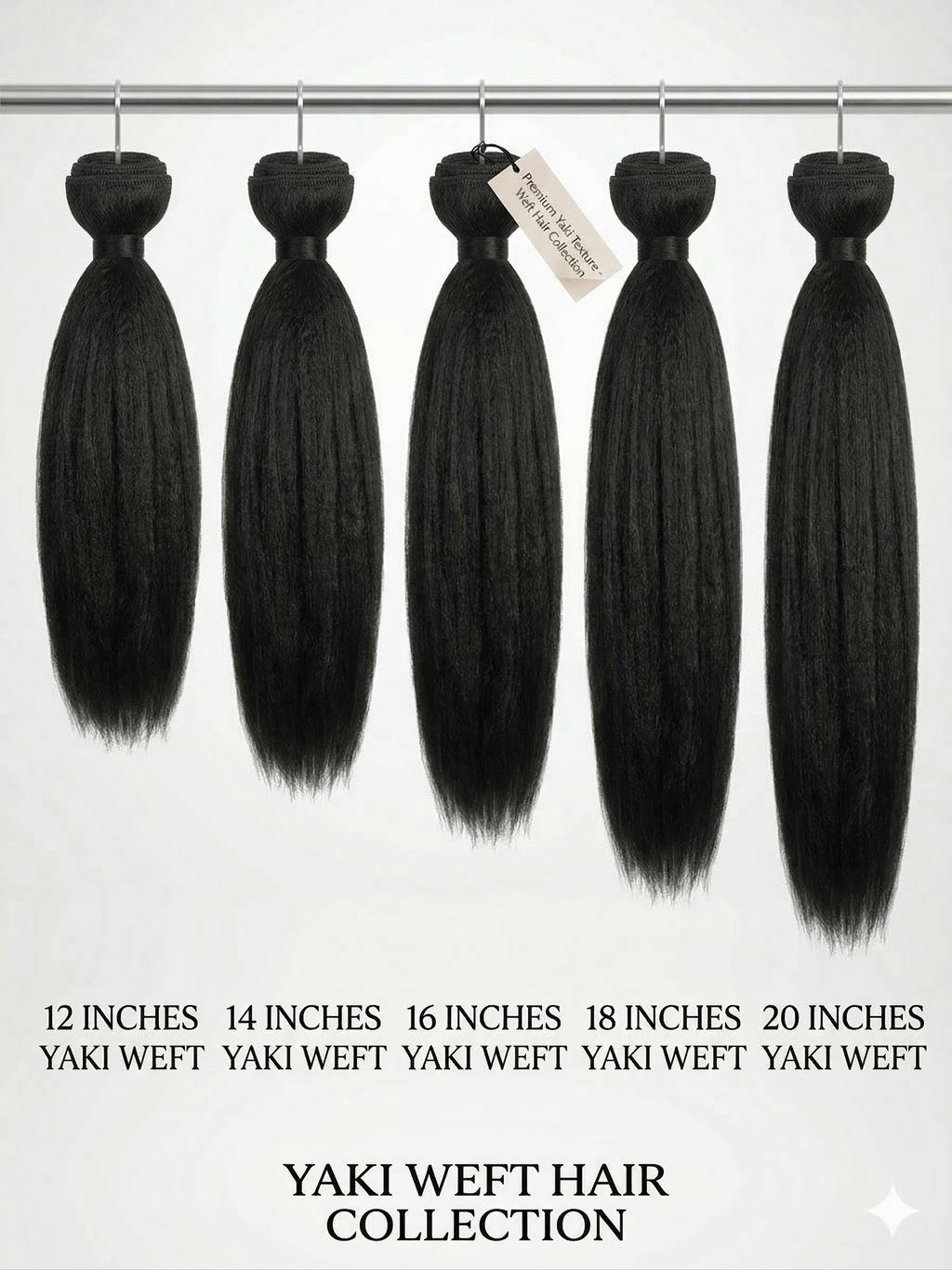 100% Yaki Weave Straight Perm Hair Bundles
