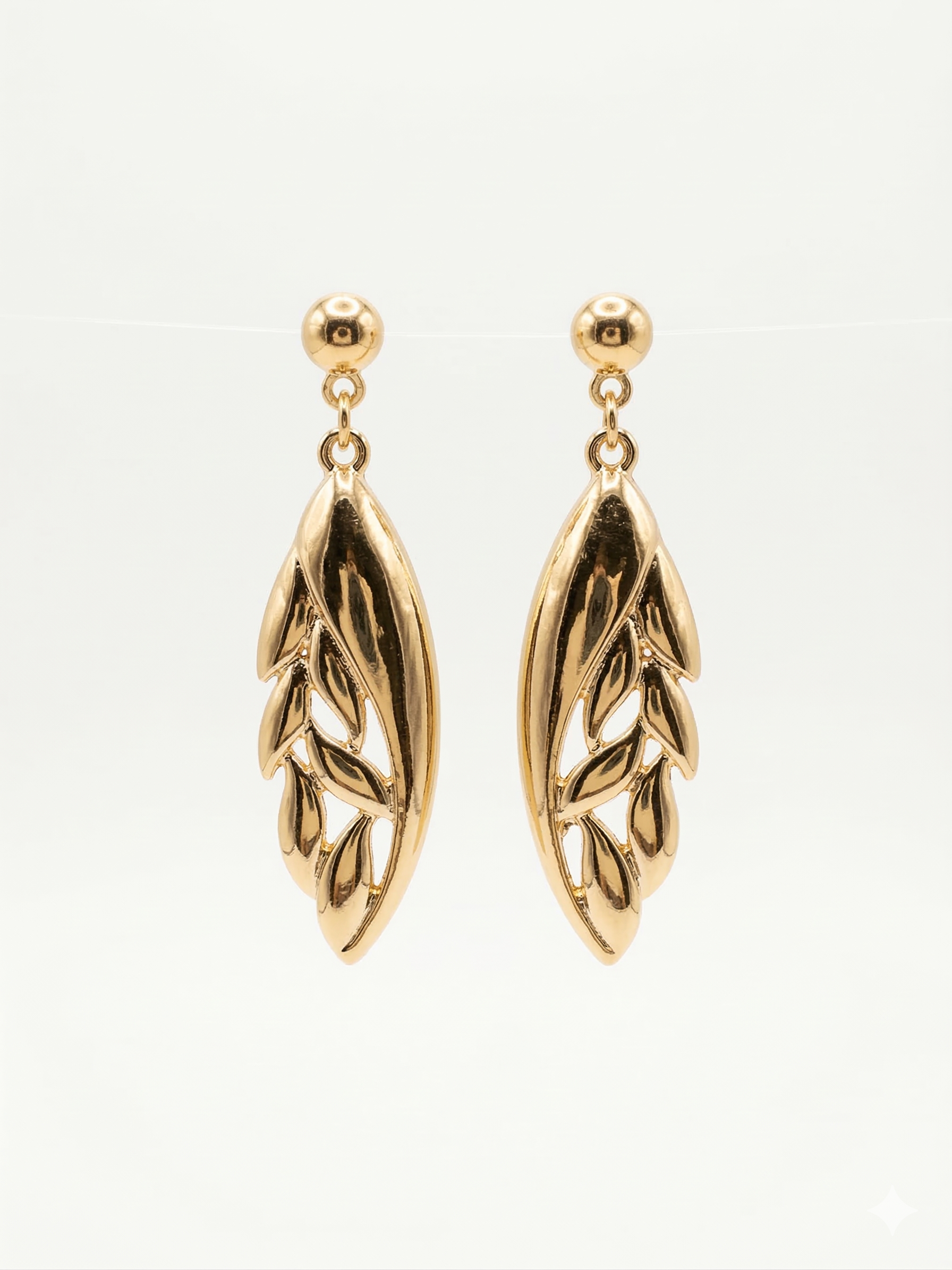 Pomina Leaf Inspired Drop Earrings