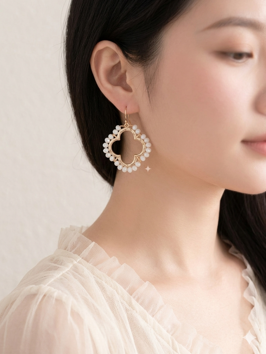 Pomina Beaded Drop Earring