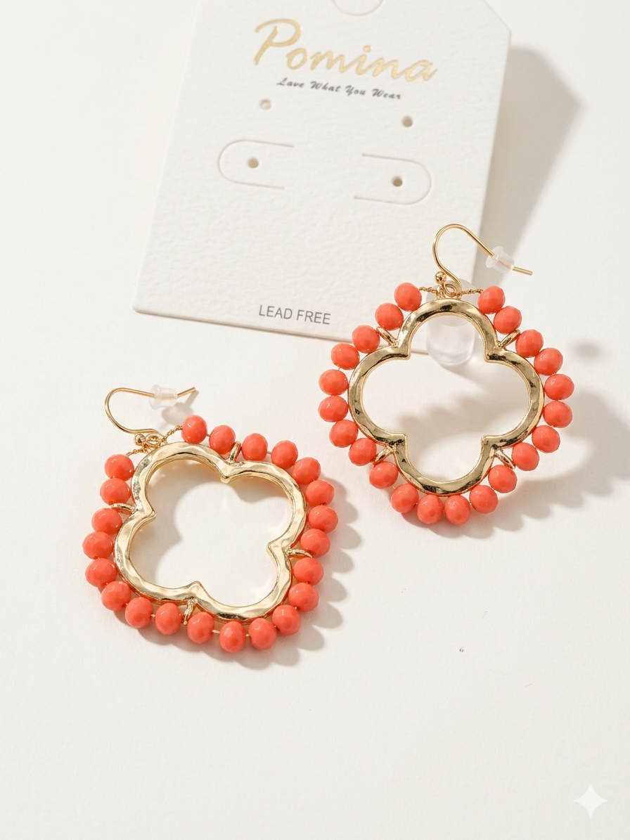 Pomina Beaded Drop Earring